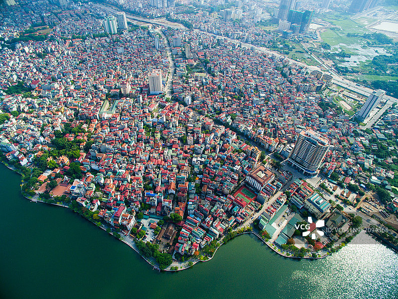河内城市景观航拍图片素材