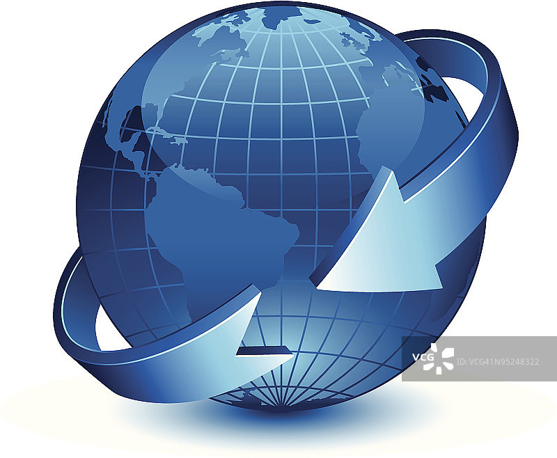 光泽世界地球图片素材