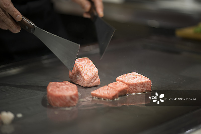 日式和牛神户铁板烧图片素材
