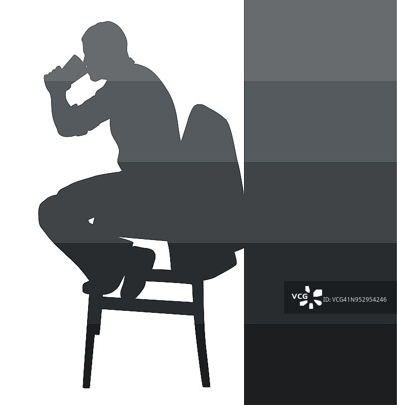 独自饮酒的悲伤图片素材