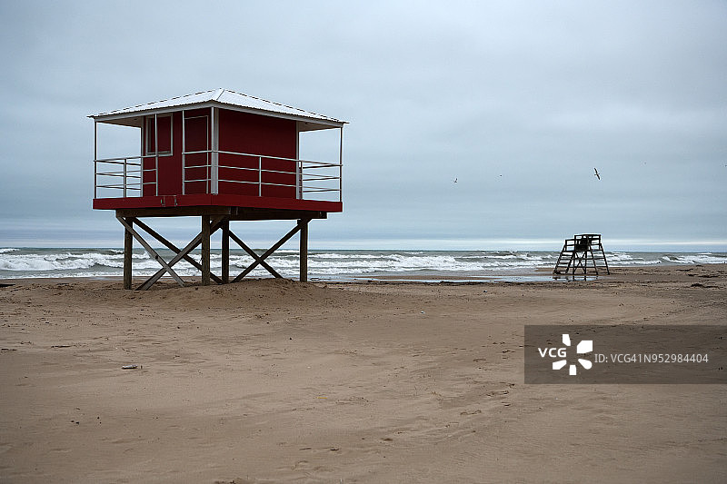 美国印第安纳州密歇根市的救生塔图片素材