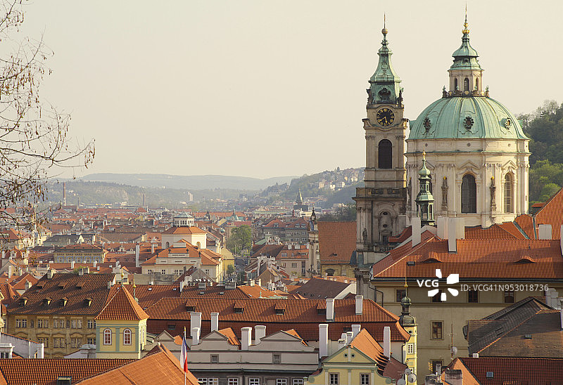 捷克共和国布拉格小城区的景色图片素材