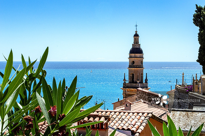 法国里维埃拉芒通风光图片素材