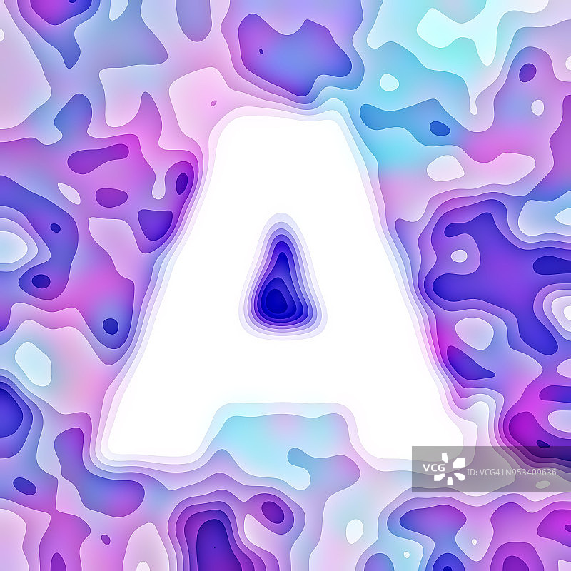 模糊的字母排版设计图片素材