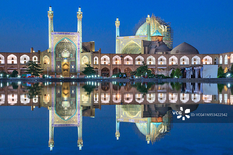 伊朗伊斯法罕的沙阿清真寺图片素材