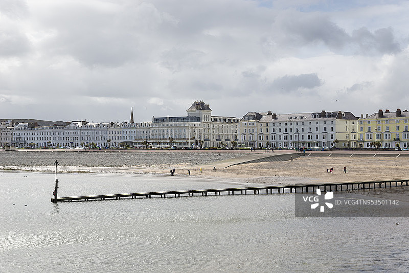 英国北威尔士兰迪德诺海滩图片素材