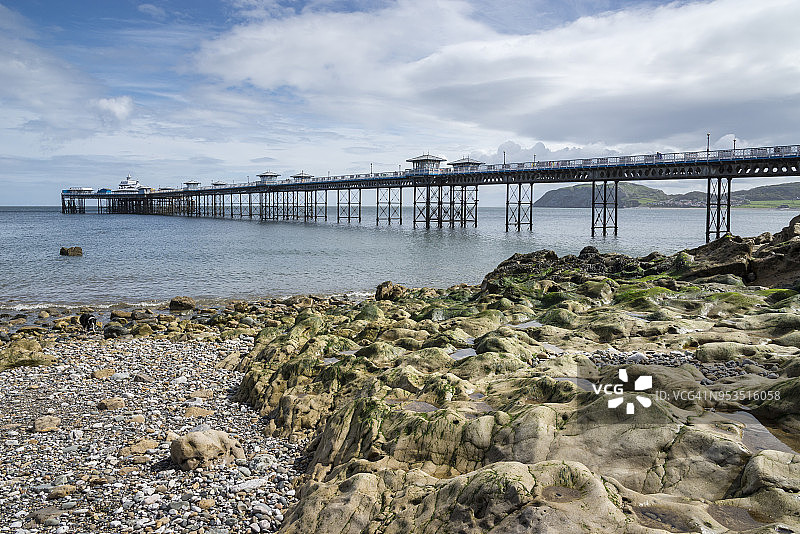 兰迪德诺码头，英国北威尔士图片素材