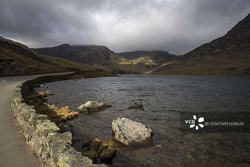 斯诺多尼亚国家公园奥格温湖，北威尔士图片素材