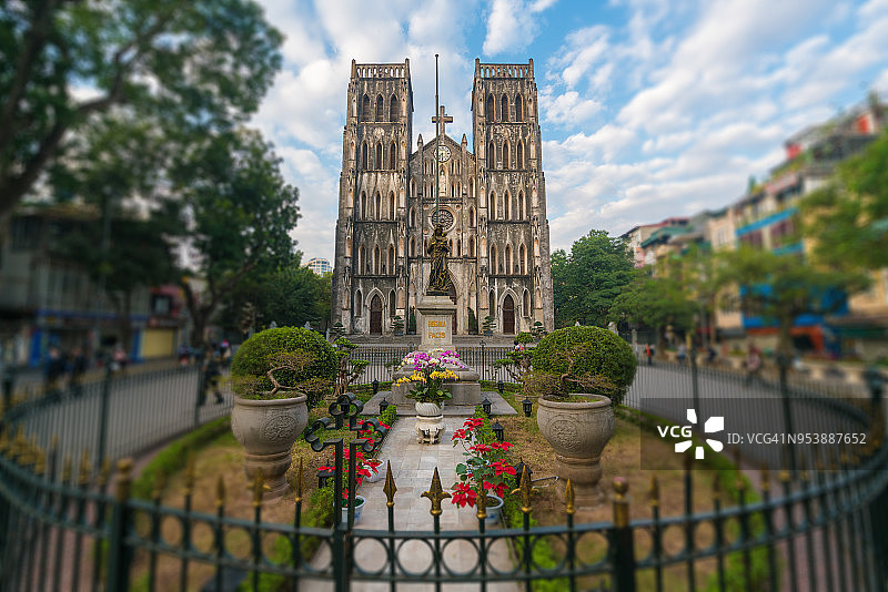 越南河内圣约瑟夫大教堂图片素材