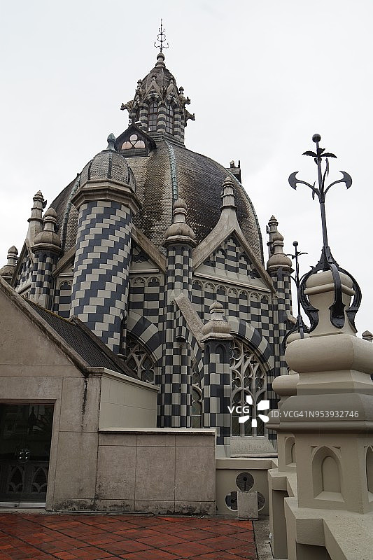 哥伦比亚麦德林文化宫的圆顶塔楼图片素材