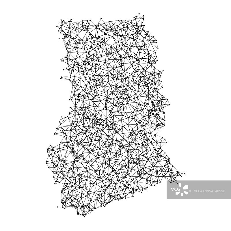 加纳地图黑白网络图片素材
