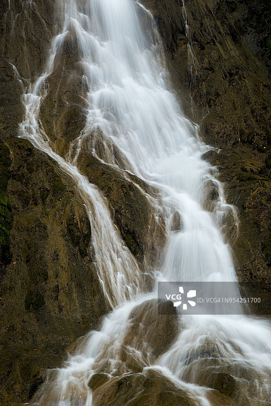 马尾瀑布，威尔士北部，Llanrwst图片素材