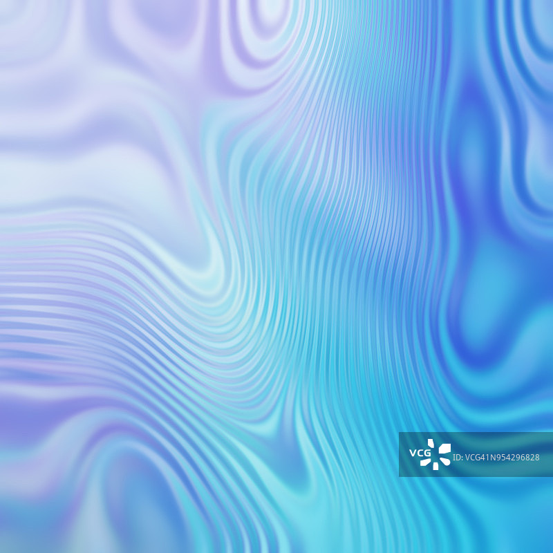 蓝色潮流炫彩全息动态波浪图片素材