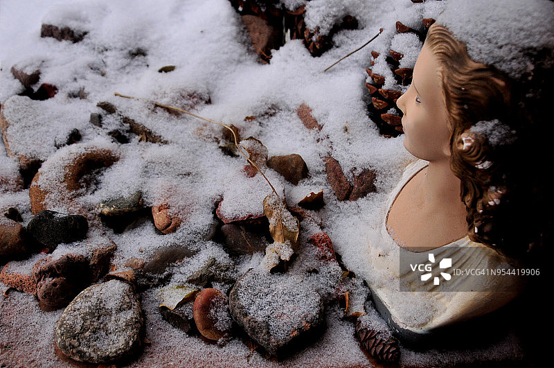 复古雪景图片素材