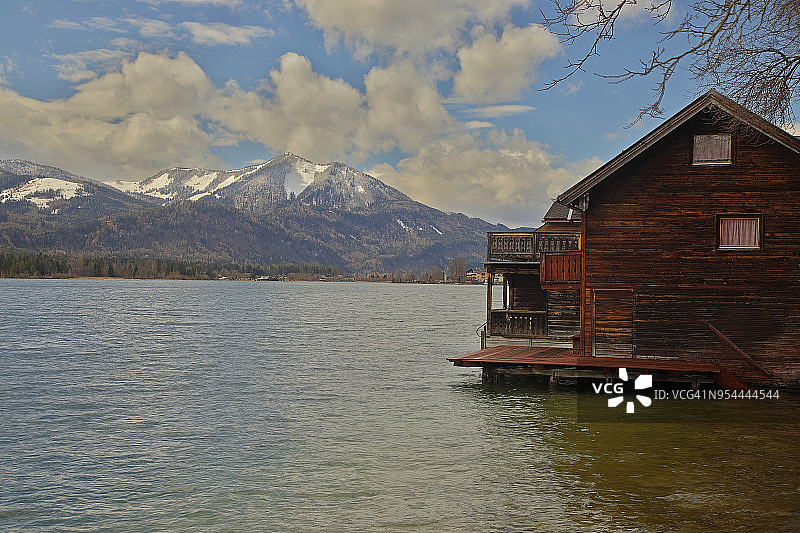 奥地利上奥地利州萨尔茨卡默古特圣沃尔夫冈图片素材
