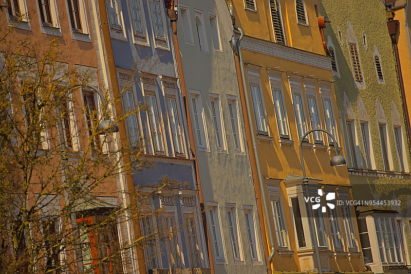 奥地利因河畔布劳瑙城镇中心图片素材