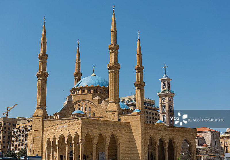 穆罕默德·阿明清真寺，贝鲁特，黎巴嫩图片素材