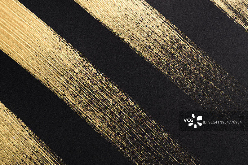 金色粗笔画图案图片素材