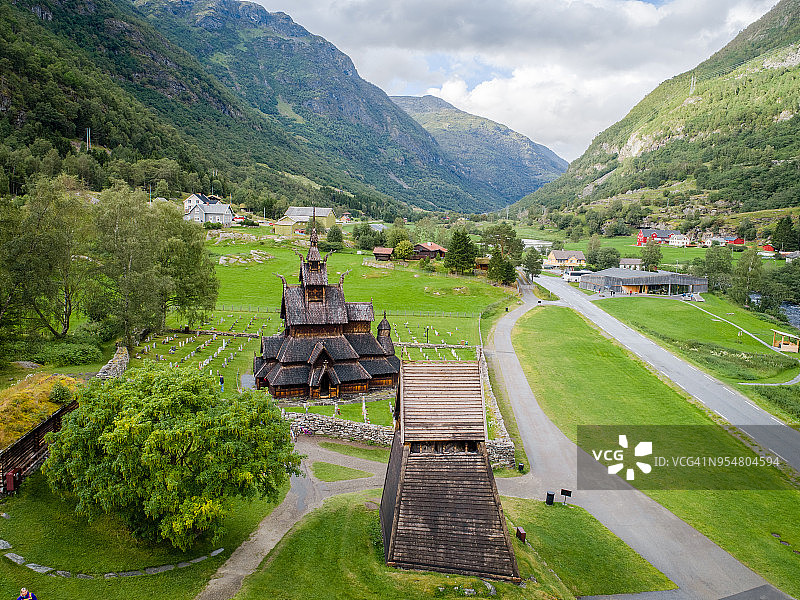 博尔贡木板教堂图片素材