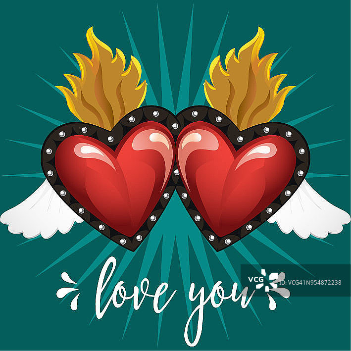 圣米格尔德阿连德的彩色墨西哥黄铜心装饰（含留白）图片素材