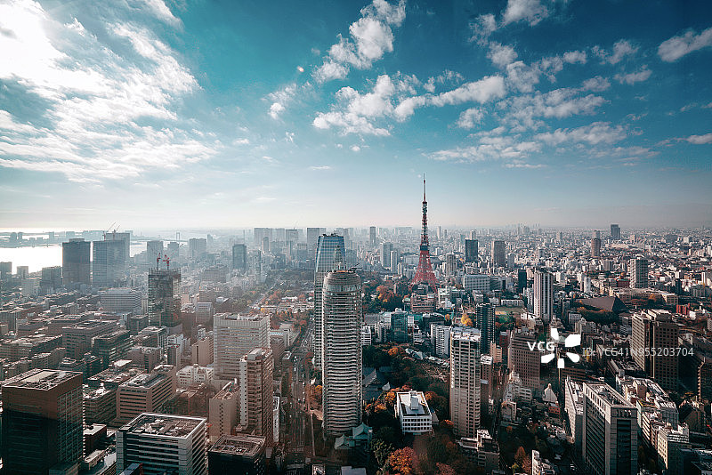 日本东京天际线图片素材