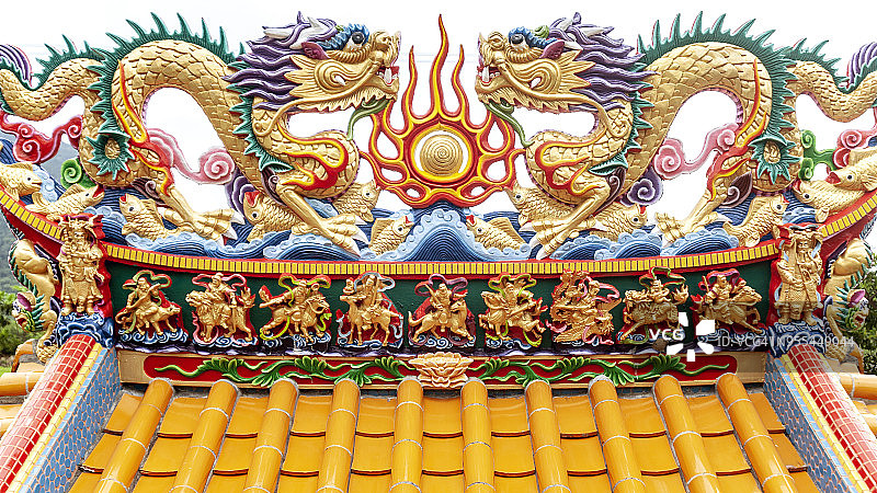 太平洋上的道观图片素材