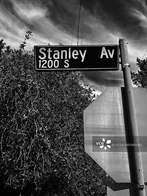 洛杉矶的街道标志柱图片素材