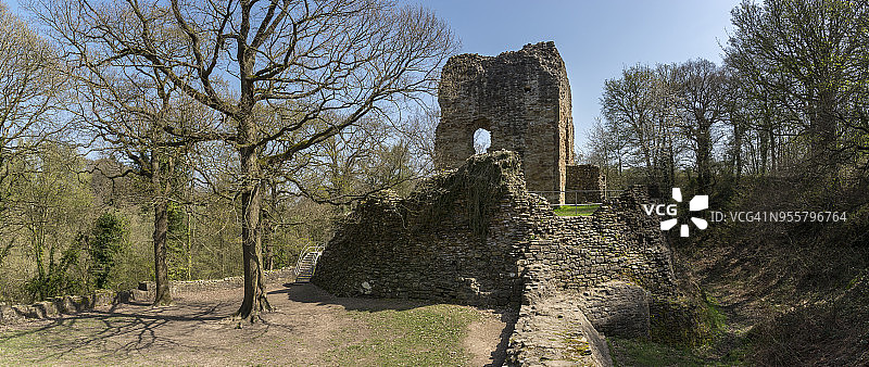 英国北威尔士尤厄洛城堡遗址图片素材