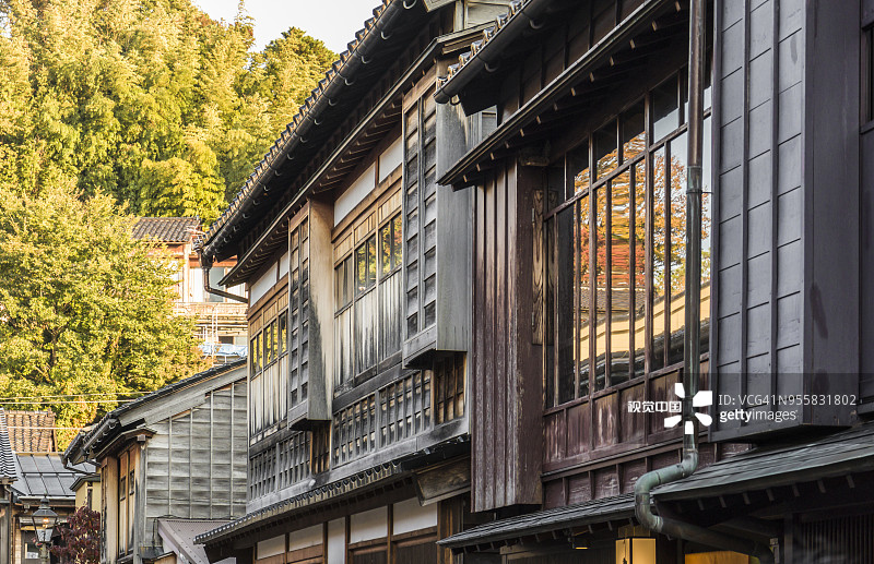 日本石川县金泽市东茶屋街图片素材