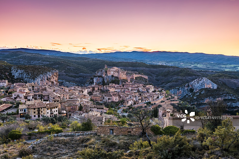 西班牙阿拉贡自治区韦斯卡省阿尔克萨尔图片素材