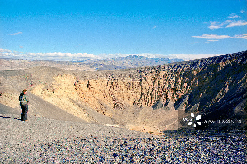 加利福尼亚州死亡谷的乌贝赫比火山口图片素材