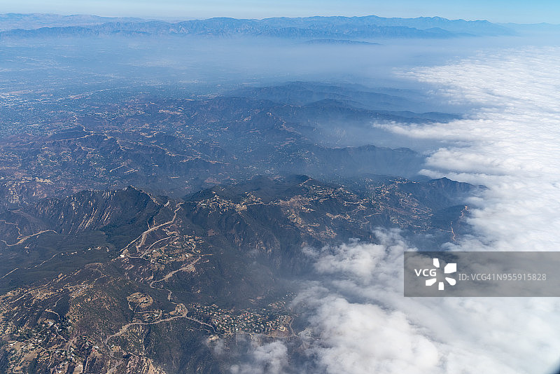 美国加利福尼亚州白天飞机航拍景观图片素材