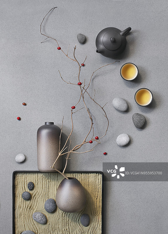 东亚下午茶静物抽象图像图片素材