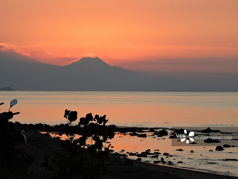 巴厘岛日落图片素材