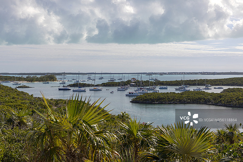 斯托金岛港：埃克苏马斯群岛斯托金岛，巴哈马图片素材