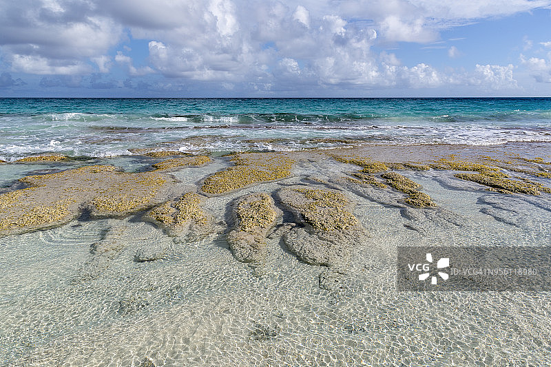 叠层石，斯托金岛，埃克苏马斯群岛，巴哈马图片素材
