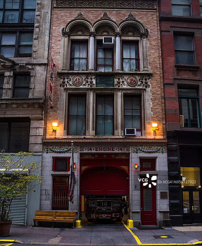 清晨的纽约市消防局图片素材