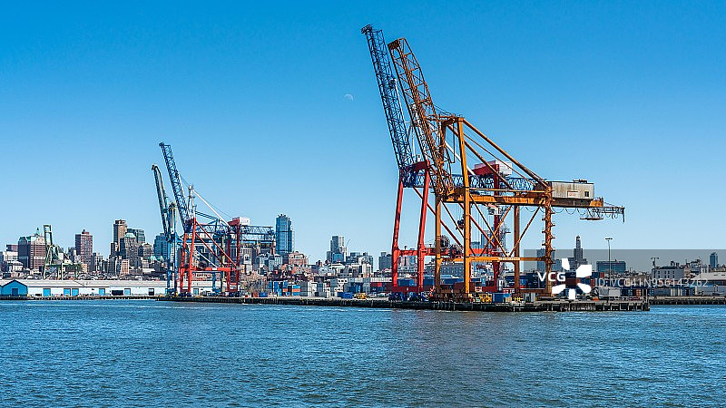 纽约红钩集装箱码头图片素材