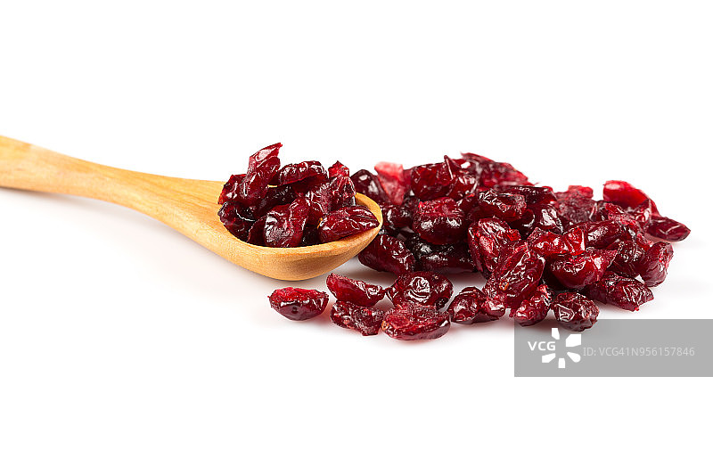 白色背景上的蔓越莓干图片素材
