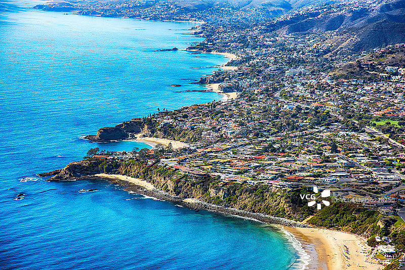 加利福尼亚拉古纳海滩航拍图片素材