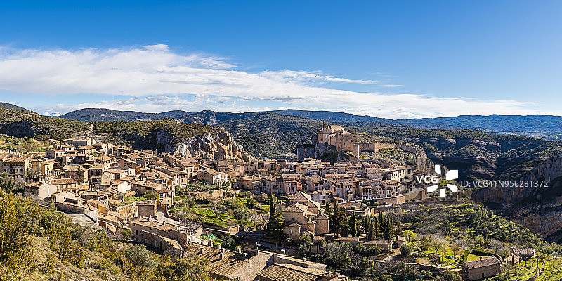 阿尔克萨尔，韦斯卡，阿拉贡，西班牙图片素材