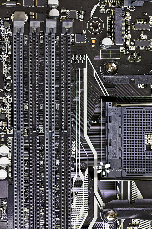 电脑组件主板特写图片素材