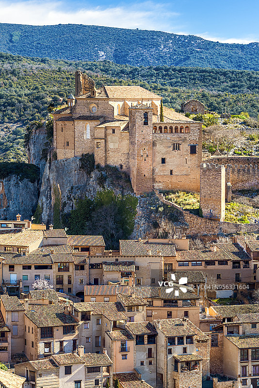 阿尔克萨尔，韦斯卡，阿拉贡，西班牙图片素材