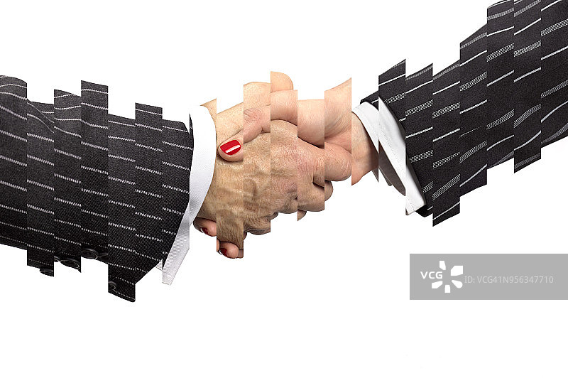 商人与女商人之间的协议破裂图片素材