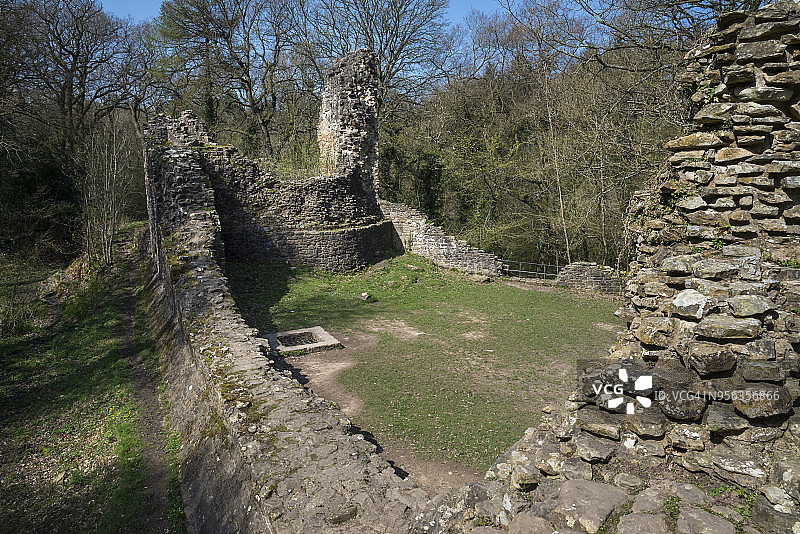 尤洛城堡，位于威尔士北部弗林特郡尤洛图片素材