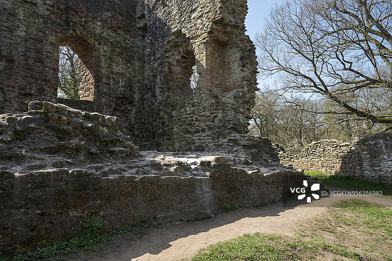 尤洛城堡，位于威尔士北部弗林特郡尤洛图片素材