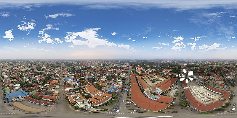 柬埔寨暹粒市场360度沉浸式场景图片素材