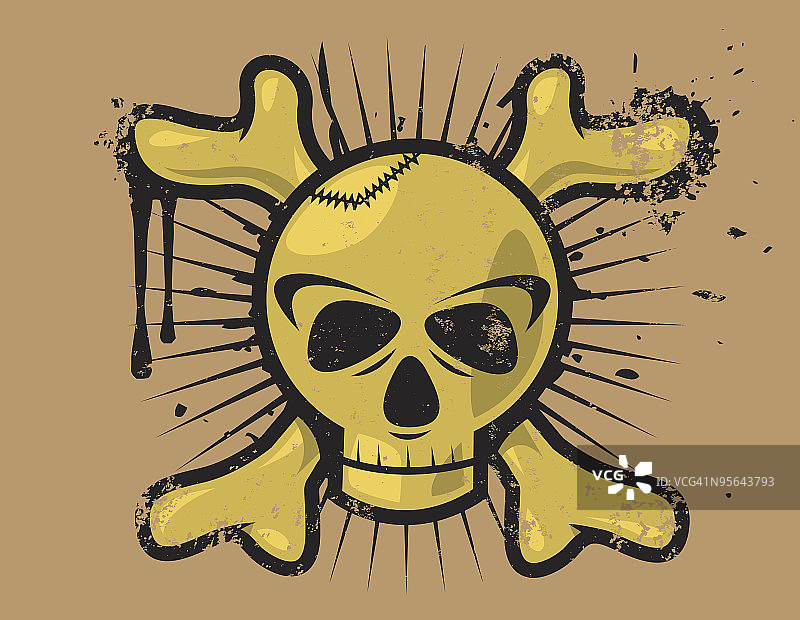 脏骷髅头图片素材