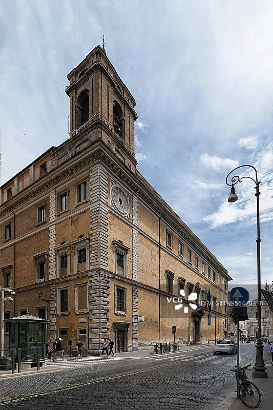 位于罗马文艺复兴大街的国家档案馆大楼图片素材