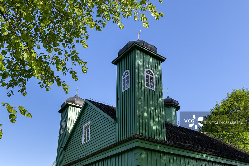 克鲁什尼any的木制鞑靼清真寺图片素材